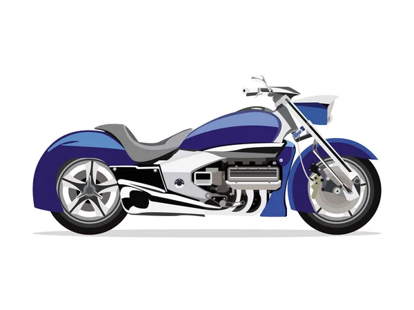 Blue motorbike vector — Stock Vector