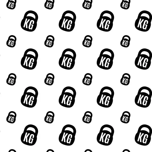 Işığın açısını içinde kettlebell vektör seamless modeli. Simge ağırlıkları 