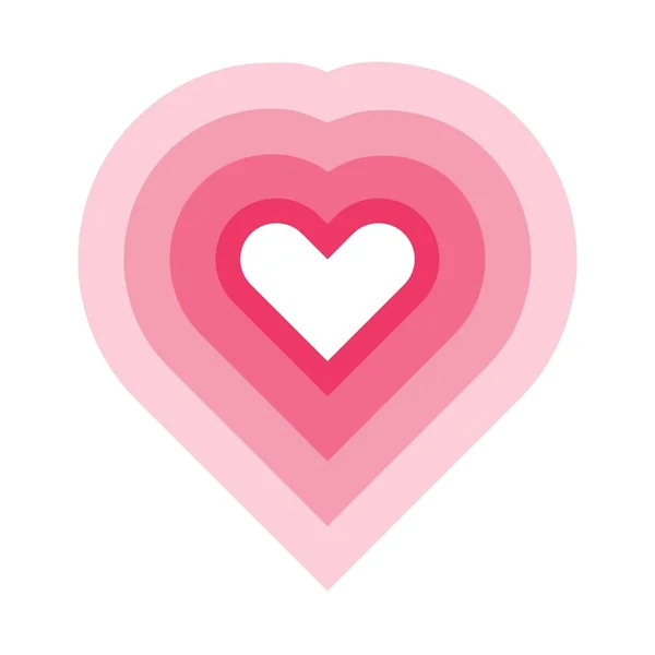 Düz Parlatıcı ile stilize kalp simgesi. Modern Romantik siluet 