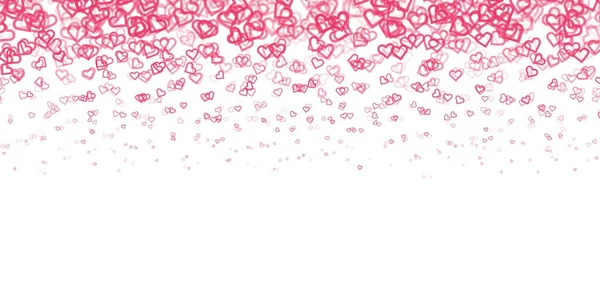 Rasgele doğrusal kalpler düşüyor. Farklı kırmızı arka plan duymak