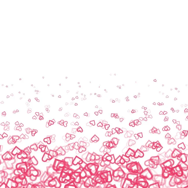 Rasgele doğrusal kalpler düşüyor. Farklı kırmızı arka plan duymak