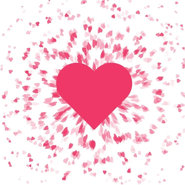 Farklı boyut kalpleri bir büyük yürekten uçan patlama oldu. Lo