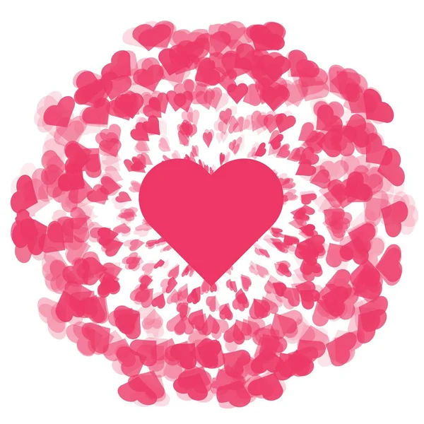 Farklı boyut kalpleri bir büyük yürekten uçan patlama oldu. Lo