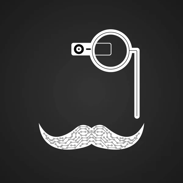 Vintage hipster sanal gerçeklik gözlükleri. İzole Technologycal 