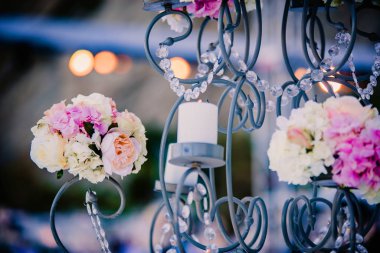 Gala 'da çiçek tasarımı ya da düğün kutlaması