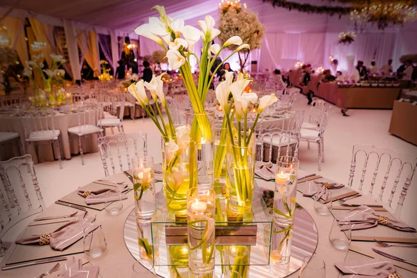 Decoração Flor Elegante Para Celebração Casamento Evento Festa Aniversário — Fotografia de Stock