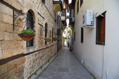 Antalya Eski şehir sokak manzarası Nisan 2020
