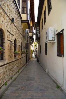 Antalya Eski şehir sokak manzarası Nisan 2020