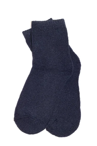 Blue socks isolated on a white background — Stock Photo, Image