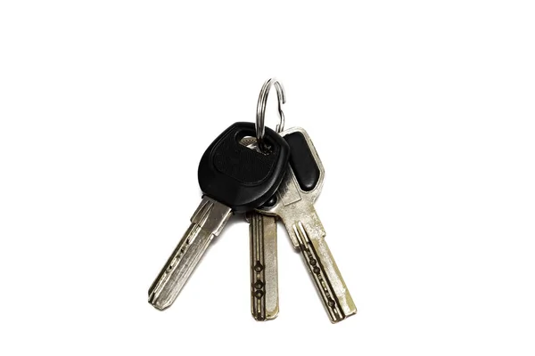 A bunch of keys isolated on white background — Stock Photo, Image