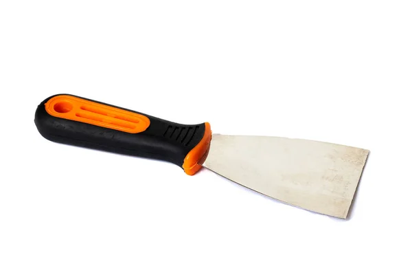 Paint spatula fekete fogantyú elszigetelt fehér háttér — Stock Fotó