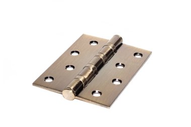 Kapı menteşeleri beyaz arkaplanda izole edilmiş