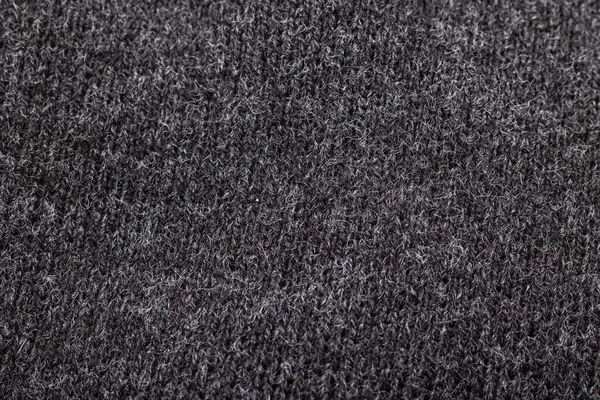 Gray Knitted woolen fabric closeup, background or texture — ストック写真