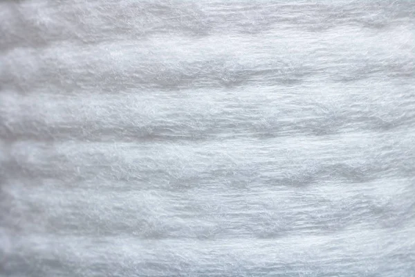 Bílá bavlněná tkanina detailní záběr, pozadí nebo textura — Stock fotografie