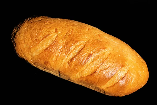 Fris Rooskleurig Brood Een Zwart Achtergrond Close — Stockfoto