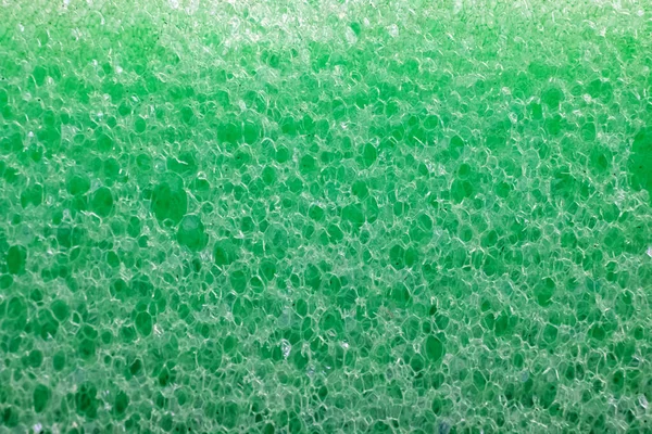 Éponge Verte Pour Laver Vaisselle Gros Plan Fond Abstrait Texture — Photo