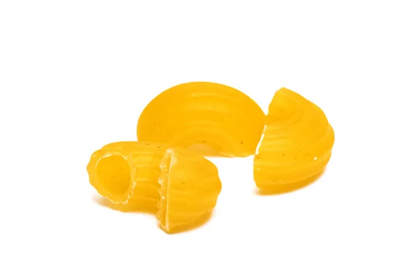 Pasta Amarilla Aislada Sobre Fondo Blanco Cerca —  Fotos de Stock