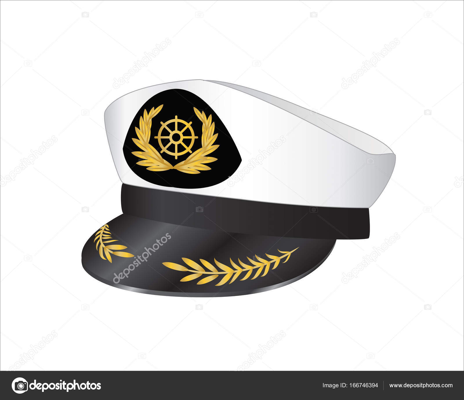 벡터 일러스트 레이 션의 선장 모자 — 스톡 벡터 © pinkshark #166746394