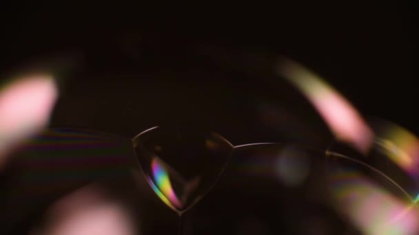 Bulles Savon Les Couleurs Ensemble Spectre Sont Mélangées Surface Des — Video