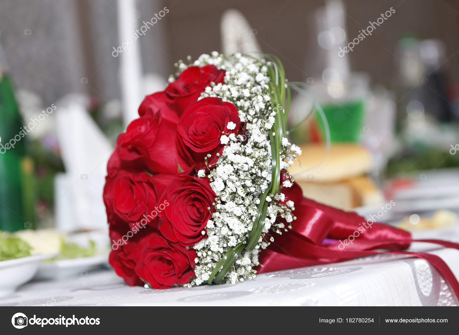 Bouquet De Mariage Rouge Concept De La Saint Valentin Un