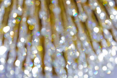 Sarı ışık arka plan. Sarı arka plan. Defocused sarı ve altın bokeh glitter vintage ışıklar arka plan