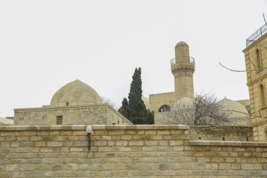 Shirvanshah kervansaray, Bakü, Azerbaycan. Bakü, eski cami, eski cami Icheri Şirvanşahlar Sarayı Eski Camii