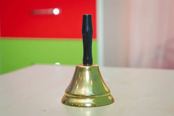 Bell toys.Bells of montessori musical colors to teach music to children . Multiple Sizes Schools Bells . — Stock Photo, Image