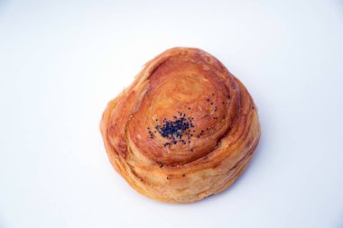 Gogal Traditional Azerbaijani Cookie on Novruz Easter . Fresh pastries Gogal isolated on white background. Traditional Azerbaijani Cookie .