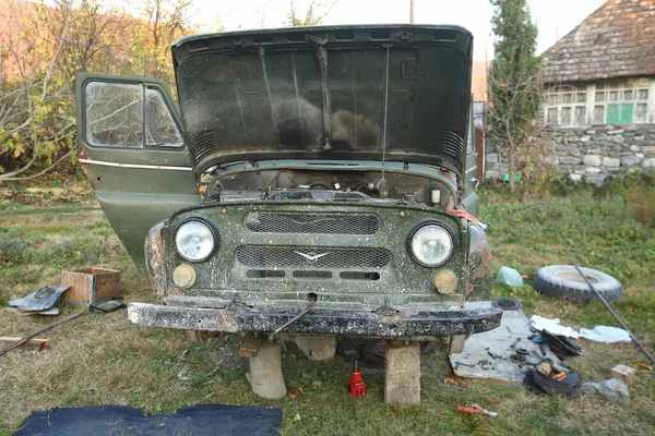 Baku Azerbaijan Juin 2019 Suv Soviétique Uaz Sur Une Rue — Photo