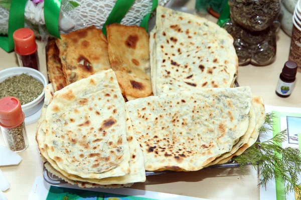 Azerbaijan Lavash Food Traditional Wheat Baku Lavash Bread Traditional Lavash — Stock Photo, Image