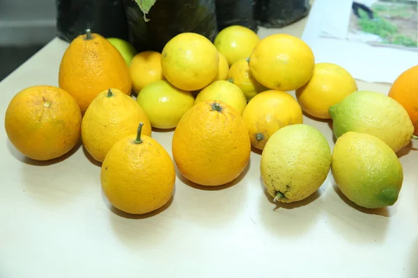 Ripe yellow lemons on white background . Lemon isolated on white background