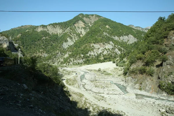 Azerbaijan Lahic Ismayilli 2016 Mountainous Road Leading Lahic Village Ismayilli — Stock Photo, Image