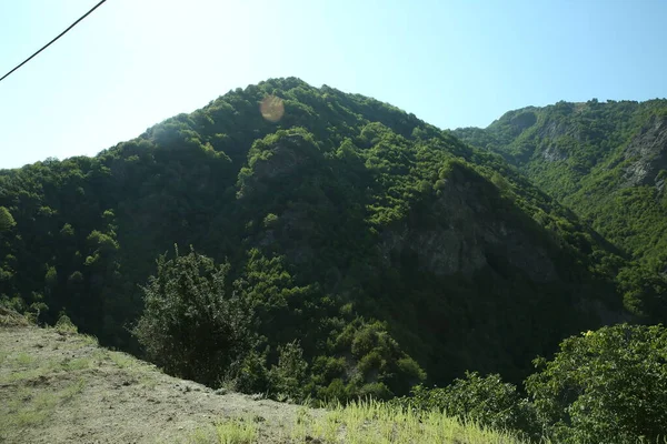 Azerbaijão Lahic Ismayilli 2016 Estrada Montanhosa Que Leva Aldeia Lahic — Fotografia de Stock