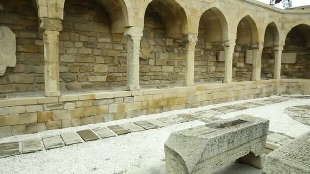 Arcades Religious Burial Place Old City Icheri Sheher Unescos Världsarvslista — Stockvideo