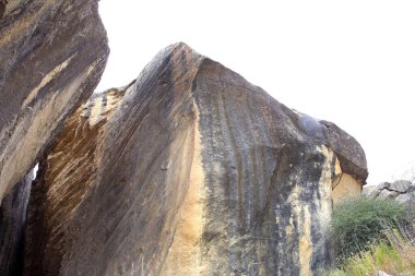 Gobustan Ulusal Parkı. Gobustan Ulusal Parkı, Azerbaycan 'daki en eski yerleşim birimi, Unesco tarafından korunuyor. Gobustan, Azerbaycan.