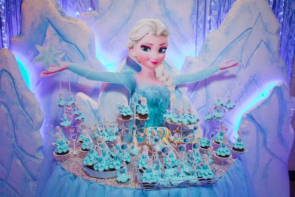 Bakú Azerbaiyán 2018 Magia Frozen Bar Dulces Ideas Cumpleaños Fiesta — Foto de Stock