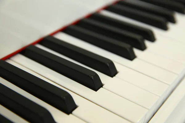 Piano Werd Opgezet Muziekkamer Pianist Staat Stellen Voor Klassieke Pianopresentatie — Stockfoto