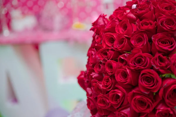 Bouquet Flowers Bouquet Hundred Red Roses Big Bouquet One Hundred — Stock Photo, Image