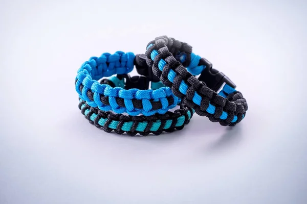 Náramky paracord modrý — Stock fotografie