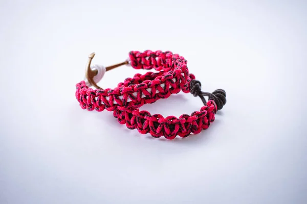 Purple woven Bracelet — Stock Photo, Image