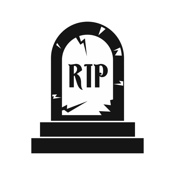Tombstone-ikonen i enkel stil — Stock vektor