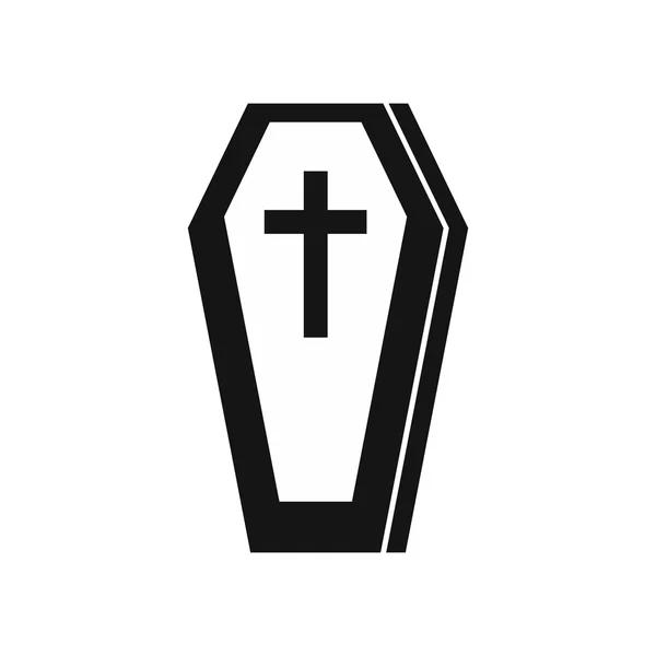 Icône cercueil dans un style simple — Image vectorielle