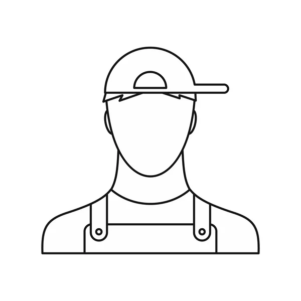 Loodgieter pictogram in kaderstijl — Stockvector