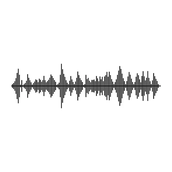 Muzikale pulse pictogram, eenvoudige stijl — Stockvector