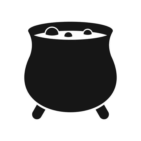 Icône de chaudron sorcière, style simple — Image vectorielle
