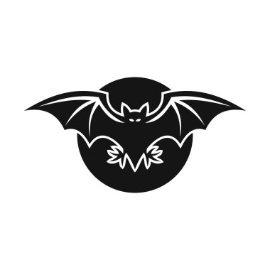 Yarasa ve ay simge, basit tarzı