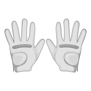 Golf eldiveni simgesi, çizgi film tarzı