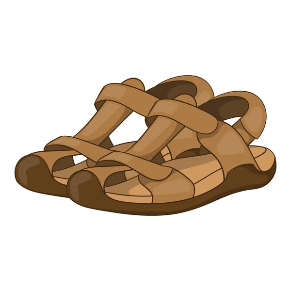 Icono de sandalias, estilo de dibujos animados — Vector de stock