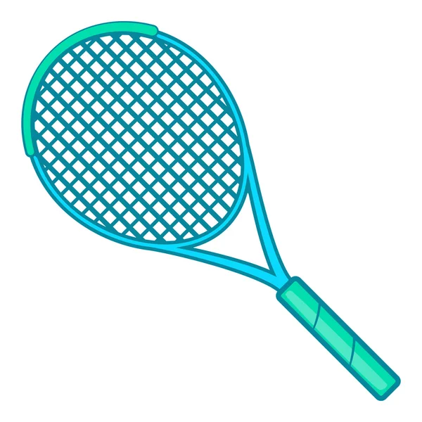 Εικονίδιο ρακέτα του τένις, στυλ κινουμένων σχεδίων — Διανυσματικό Αρχείο