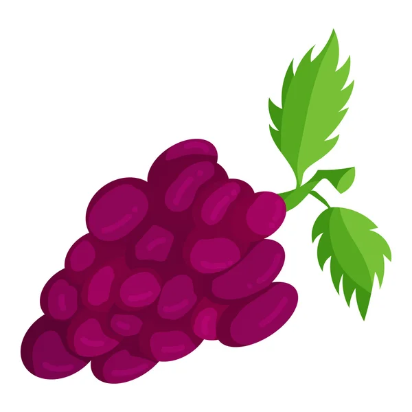 Ramo de uvas icono, estilo de dibujos animados — Vector de stock